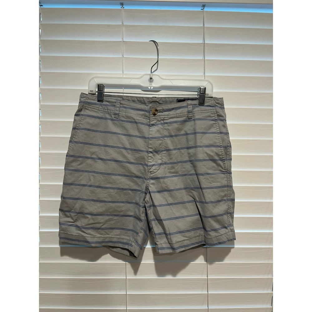 Vineyard Vines Martha's Vineyard Men's Striped Shorts,‎ Gray Casual Shorts 32